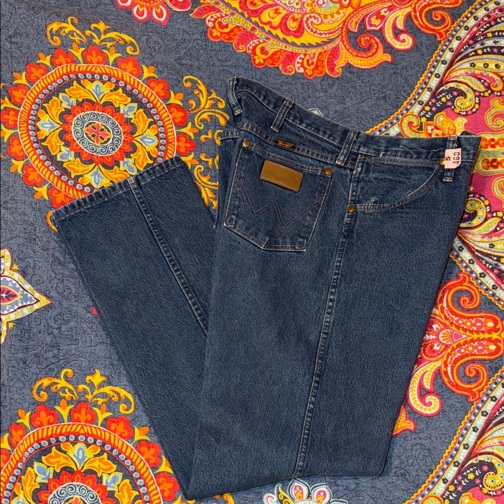 Wrangler 13MWZ Dark Blue Straight Jeans